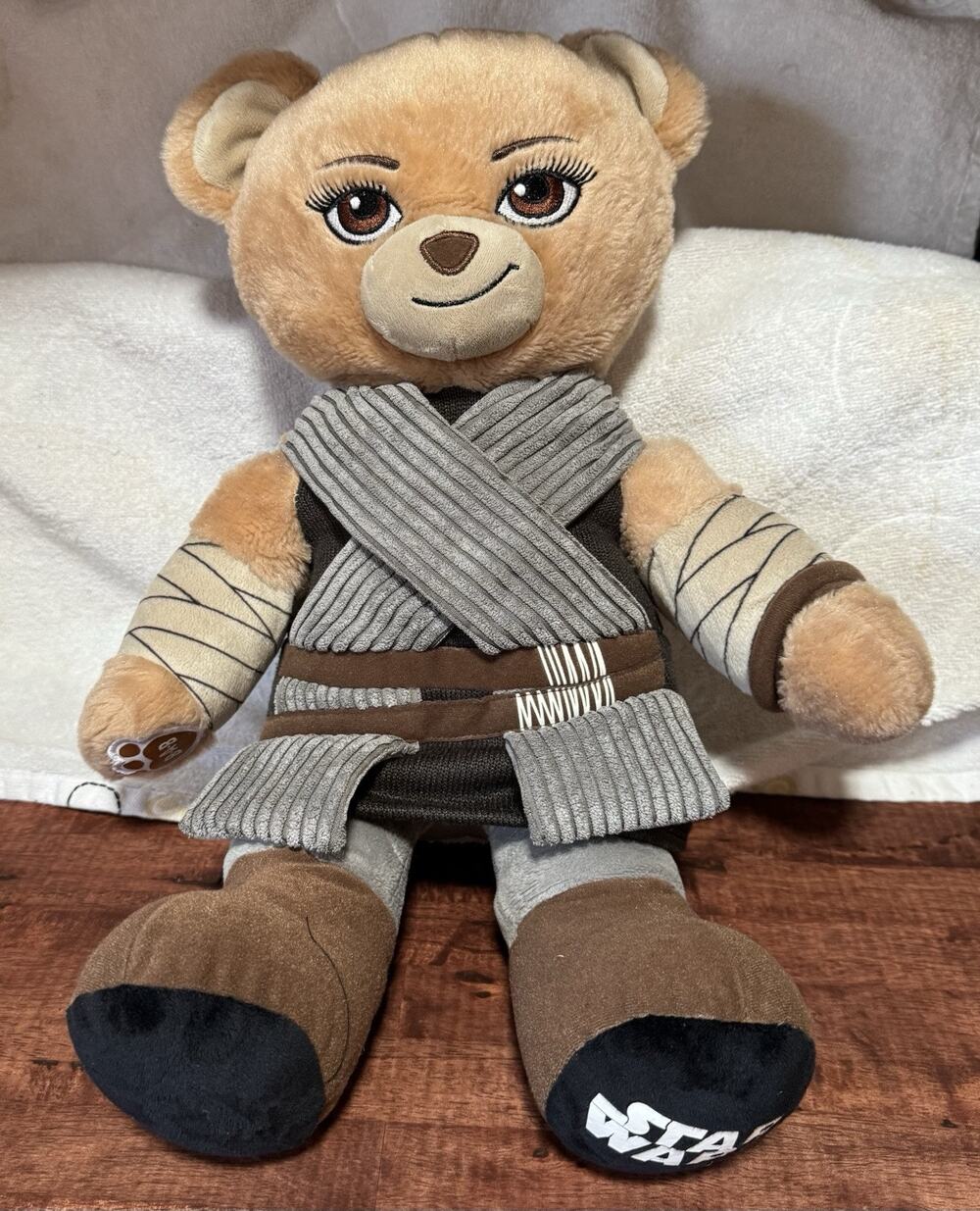 Build A Bear BAB Star Wars Force Awakens Rey Bear 17" Plush Stuffed Animal